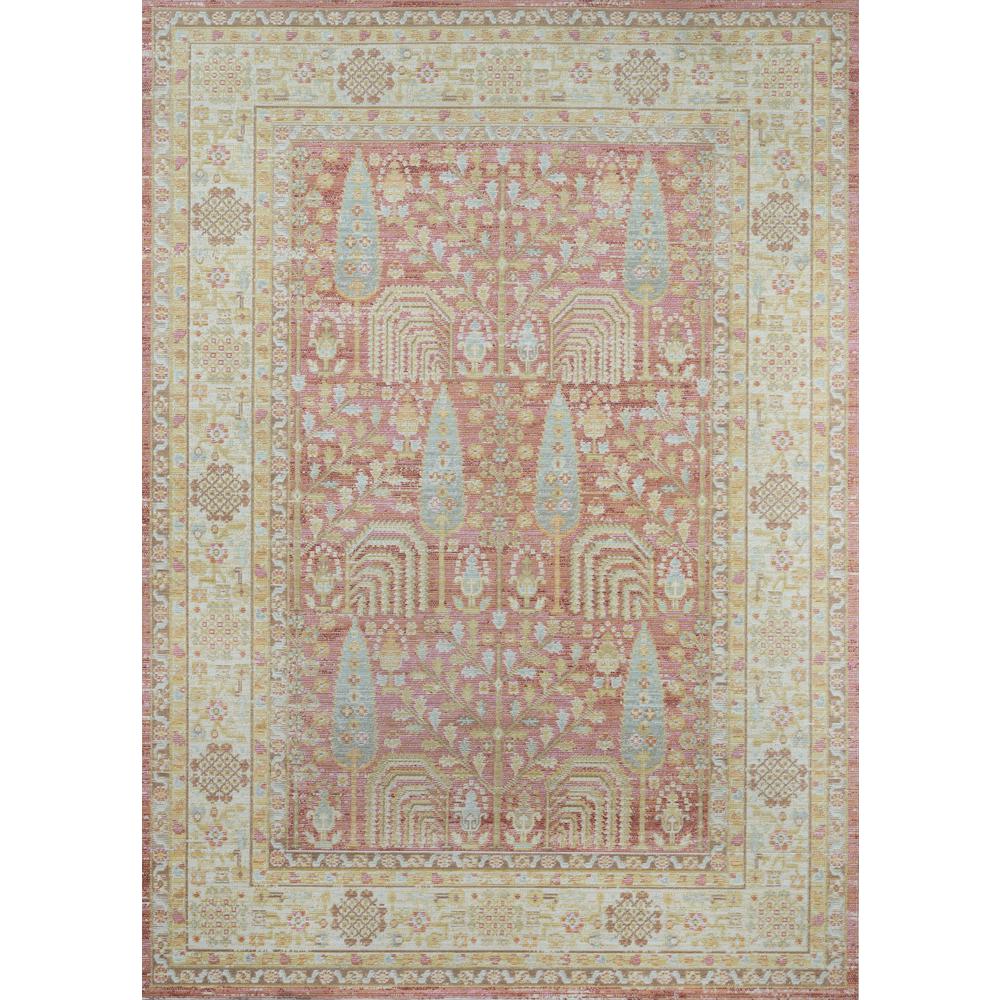 Traditional Rectangle Area Rug, Pink, 5'3" X 7'3". Picture 1