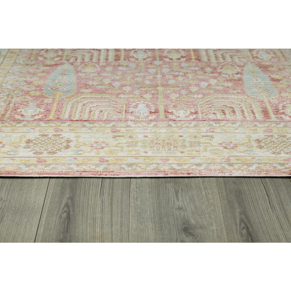 Traditional Rectangle Area Rug, Pink, 5'3" X 7'3". Picture 3