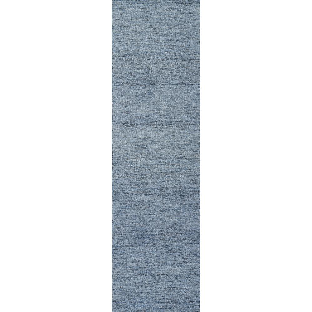 Contemporary Rectangle Area Rug, Denim, 9' X 12'. Picture 5