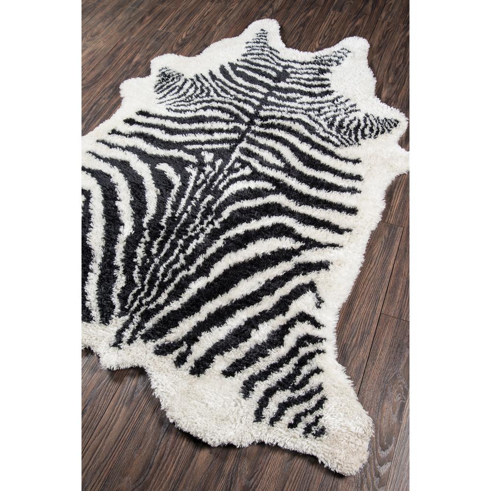 Contemporary Rectangle Area Rug, Black, 3'6" X 5'6". Picture 2