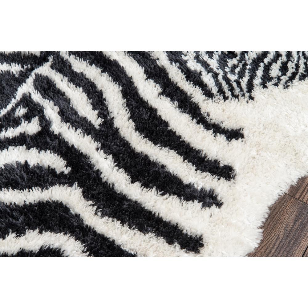 Contemporary Rectangle Area Rug, Black, 3'6" X 5'6". Picture 3