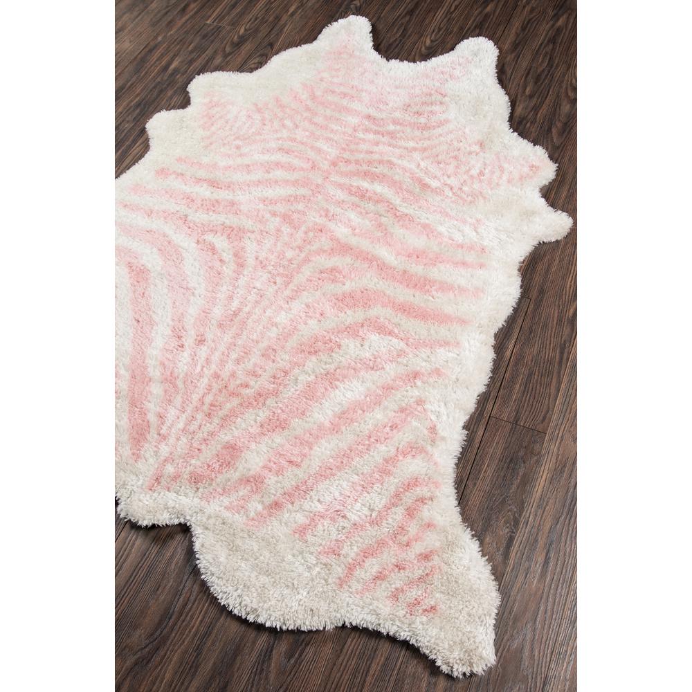 Contemporary Rectangle Area Rug, Pink, 3'6" X 5'6". Picture 2