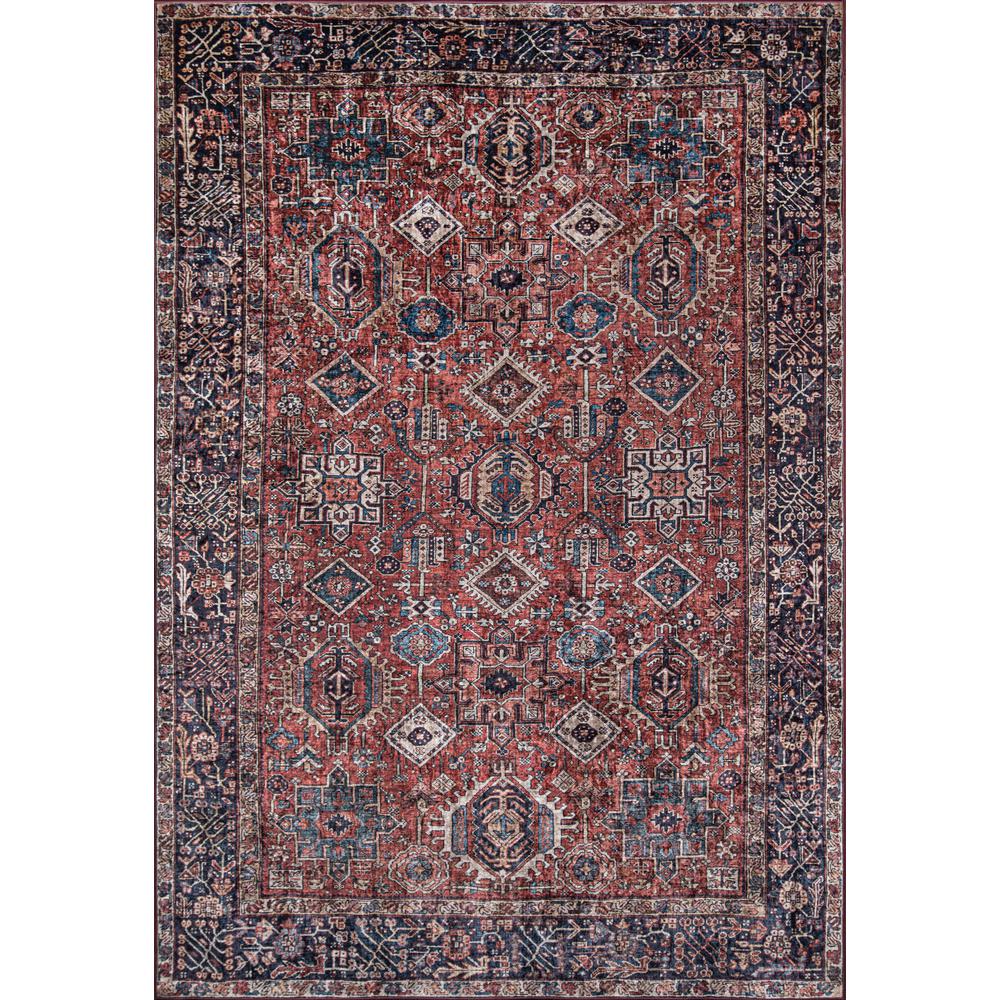 Traditional Rectangle Area Rug, Rust, 8' X 10'. Picture 1