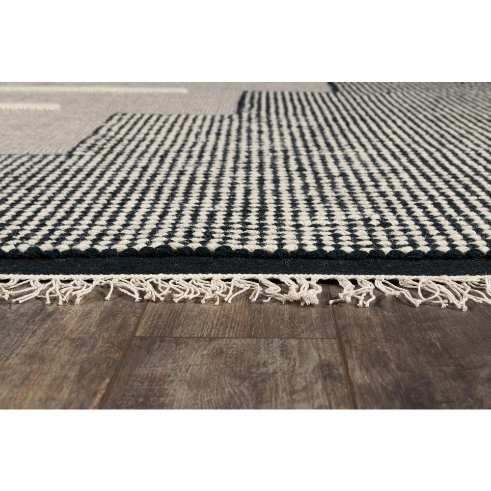 Contemporary Rectangle Area Rug, Black, 2' X 3'. Picture 3