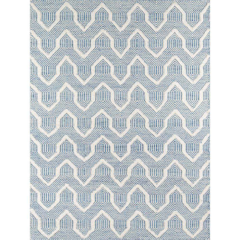 Contemporary Rectangle Area Rug, Blue, 2' X 3'. Picture 1