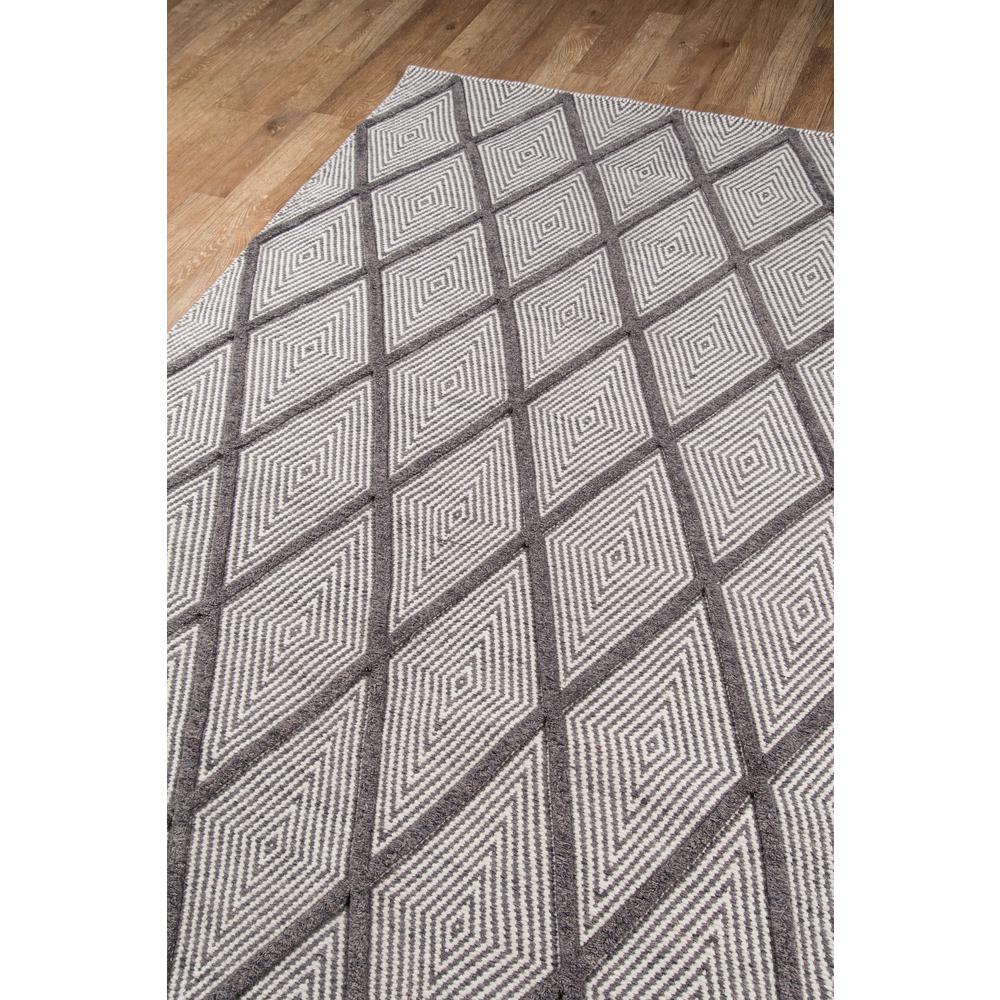 Modern Rectangle Area Rug, Charcoal, 2' X 3'. Picture 2