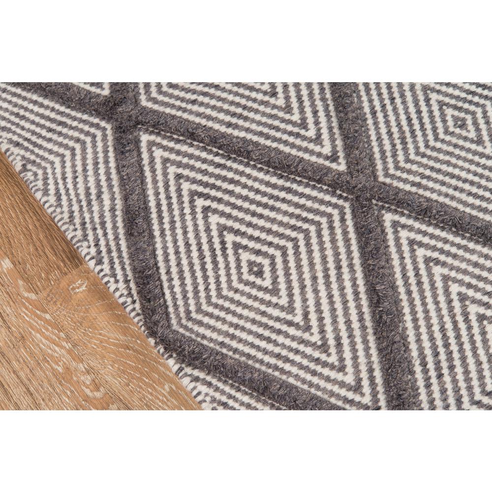 Modern Rectangle Area Rug, Charcoal, 2' X 3'. Picture 3