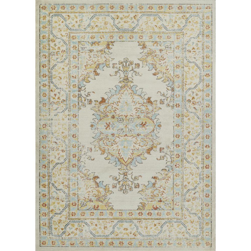 Traditional Rectangle Area Rug, Ivory, 2' X 3'. Picture 1