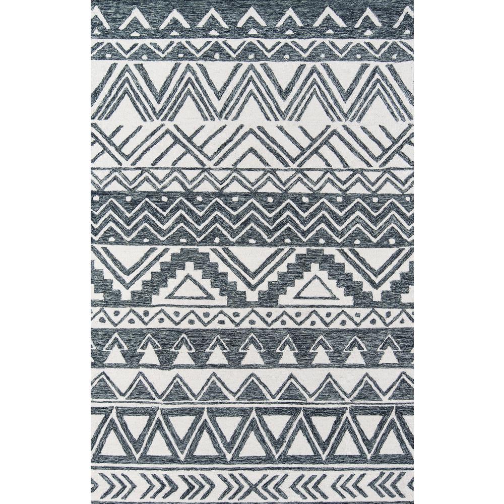 Contemporary Rectangle Area Rug, Charcoal, 2' X 3'. Picture 1