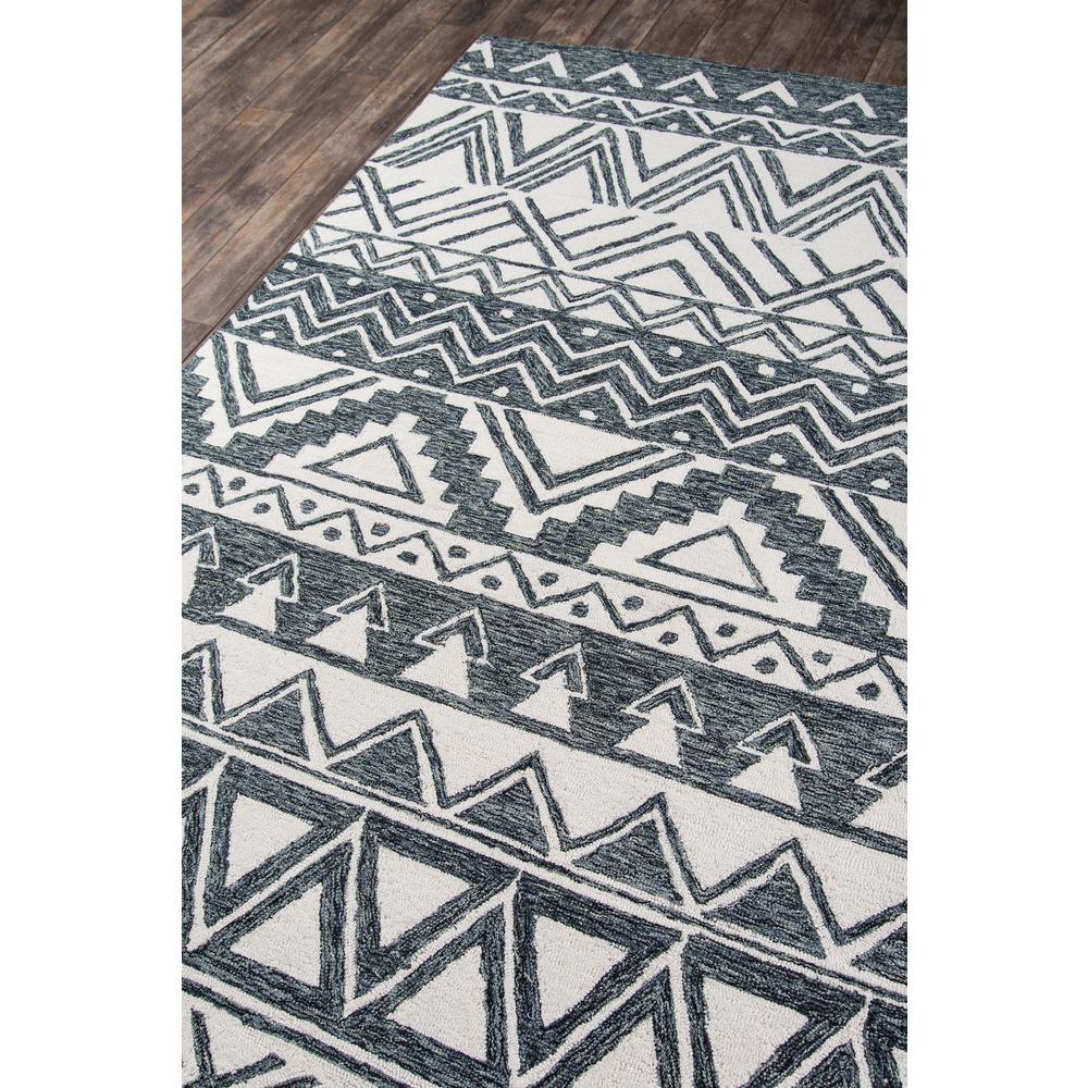 Contemporary Rectangle Area Rug, Charcoal, 2' X 3'. Picture 2