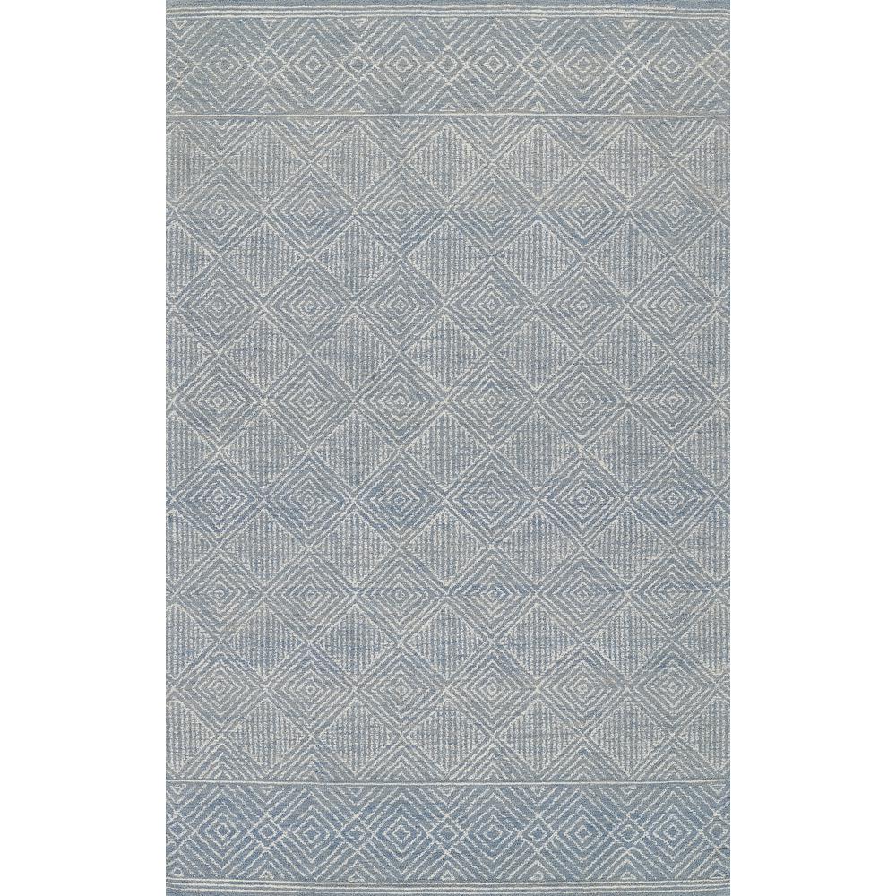 Contemporary Rectangle Area Rug, Blue, 2' X 3'. Picture 1