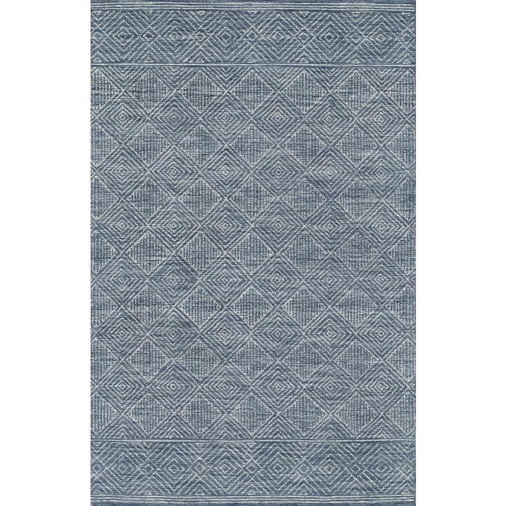 Contemporary Rectangle Area Rug, Denim, 2' X 3'. Picture 1