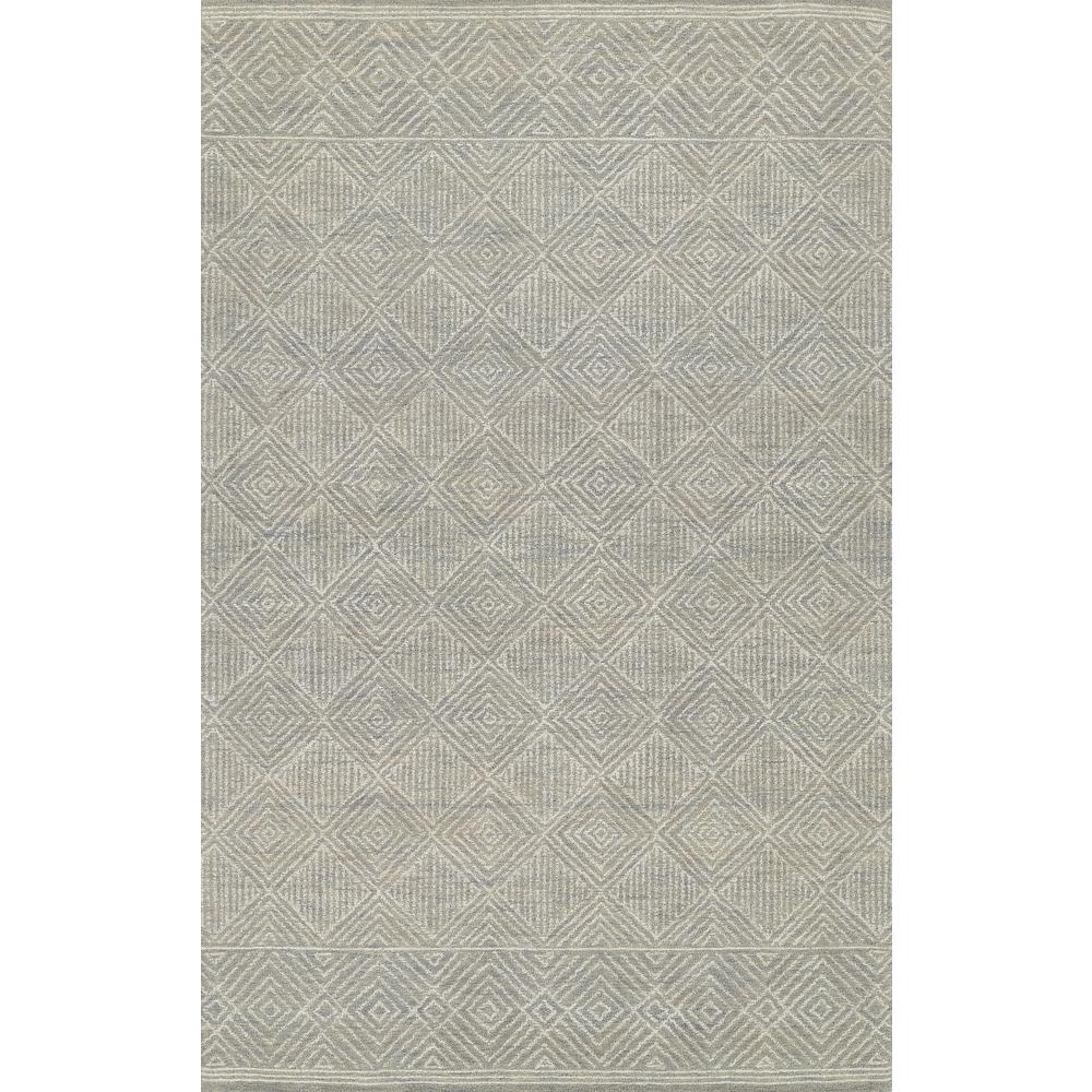 Contemporary Rectangle Area Rug, Grey, 2' X 3'. Picture 1