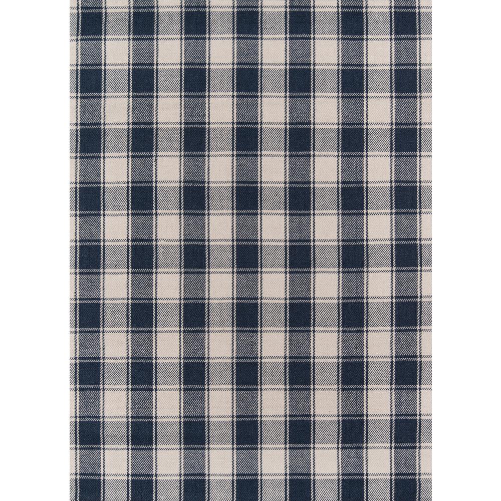 Modern Rectangle Area Rug, Navy, 2' X 3'. Picture 1
