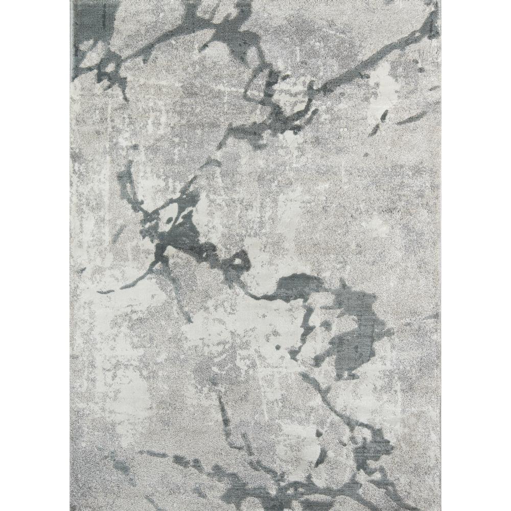 Modern Rectangle Area Rug, Grey, 2' X 3'. Picture 1