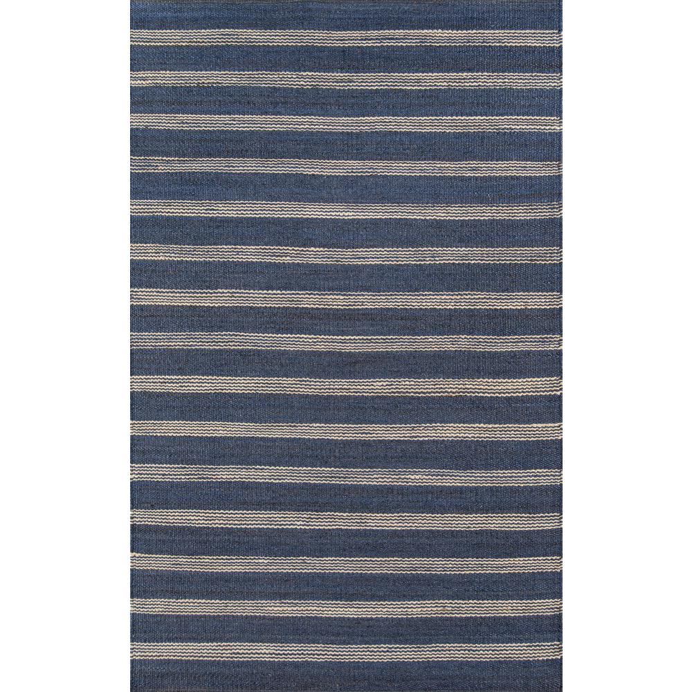Contemporary Runner Area Rug, Navy, 2'3" X 8' Runner. Picture 1