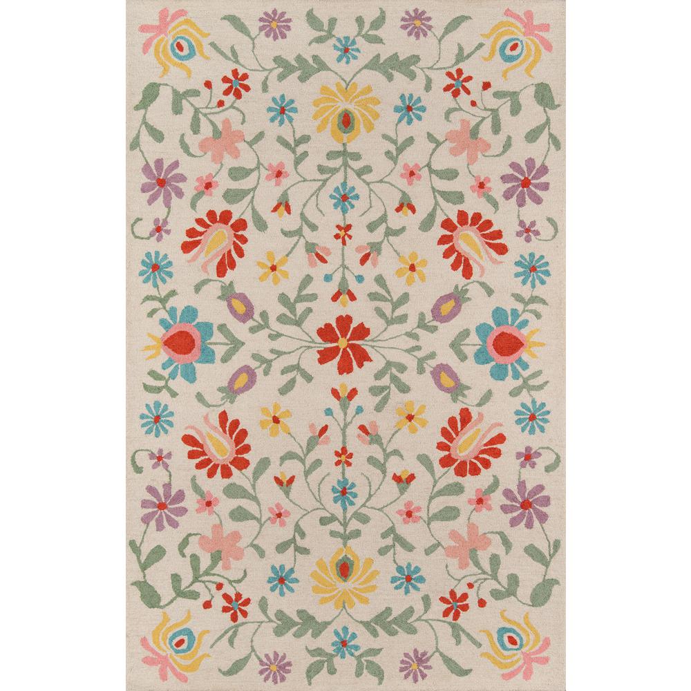 Casual Rectangle Area Rug, Ivory, 2' X 3'. Picture 1