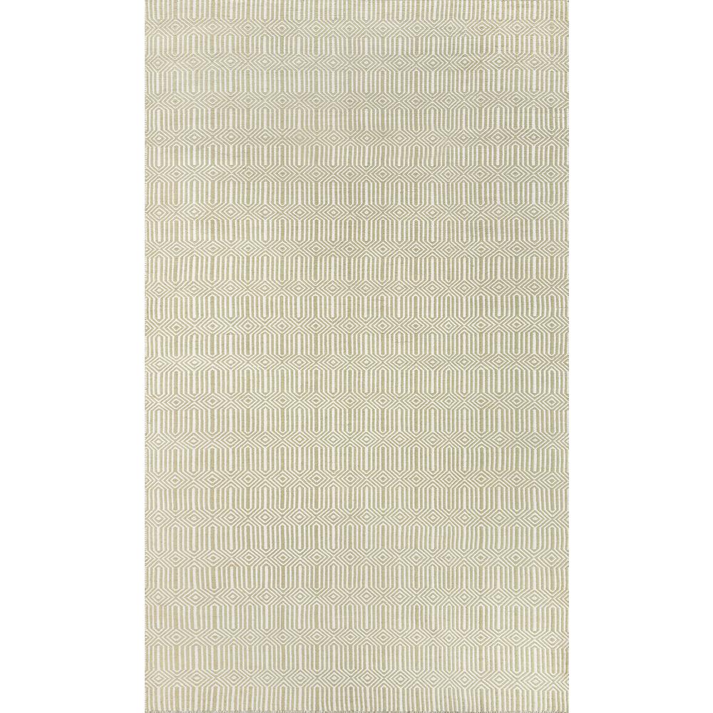 Contemporary Rectangle Area Rug, Green, 2' X 3'. Picture 1