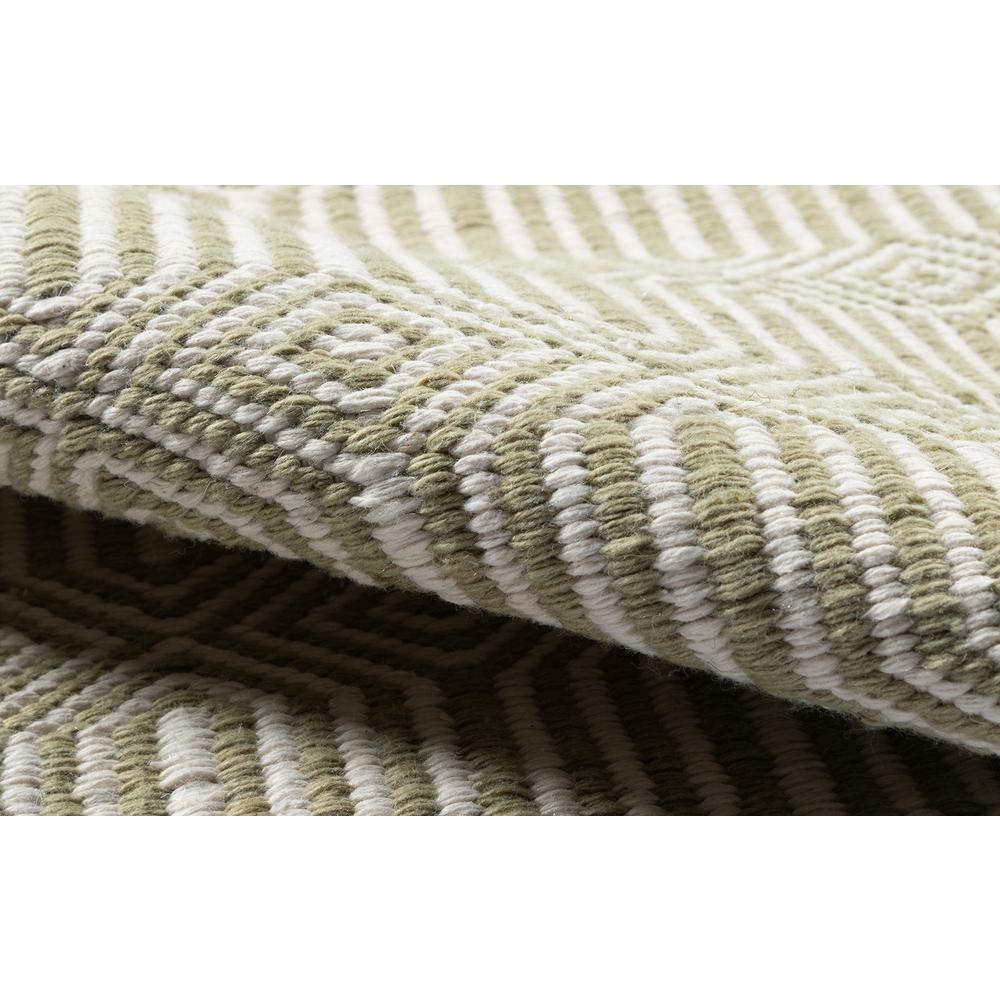 Contemporary Rectangle Area Rug, Green, 2' X 3'. Picture 4