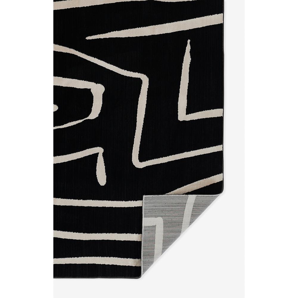 Contemporary Rectangle Area Rug, Black, 2' X 3'. Picture 3