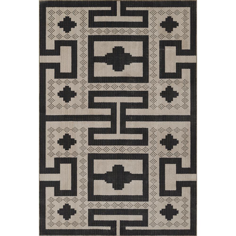 Contemporary Rectangle Area Rug, Ivory, 2' X 3'. Picture 1