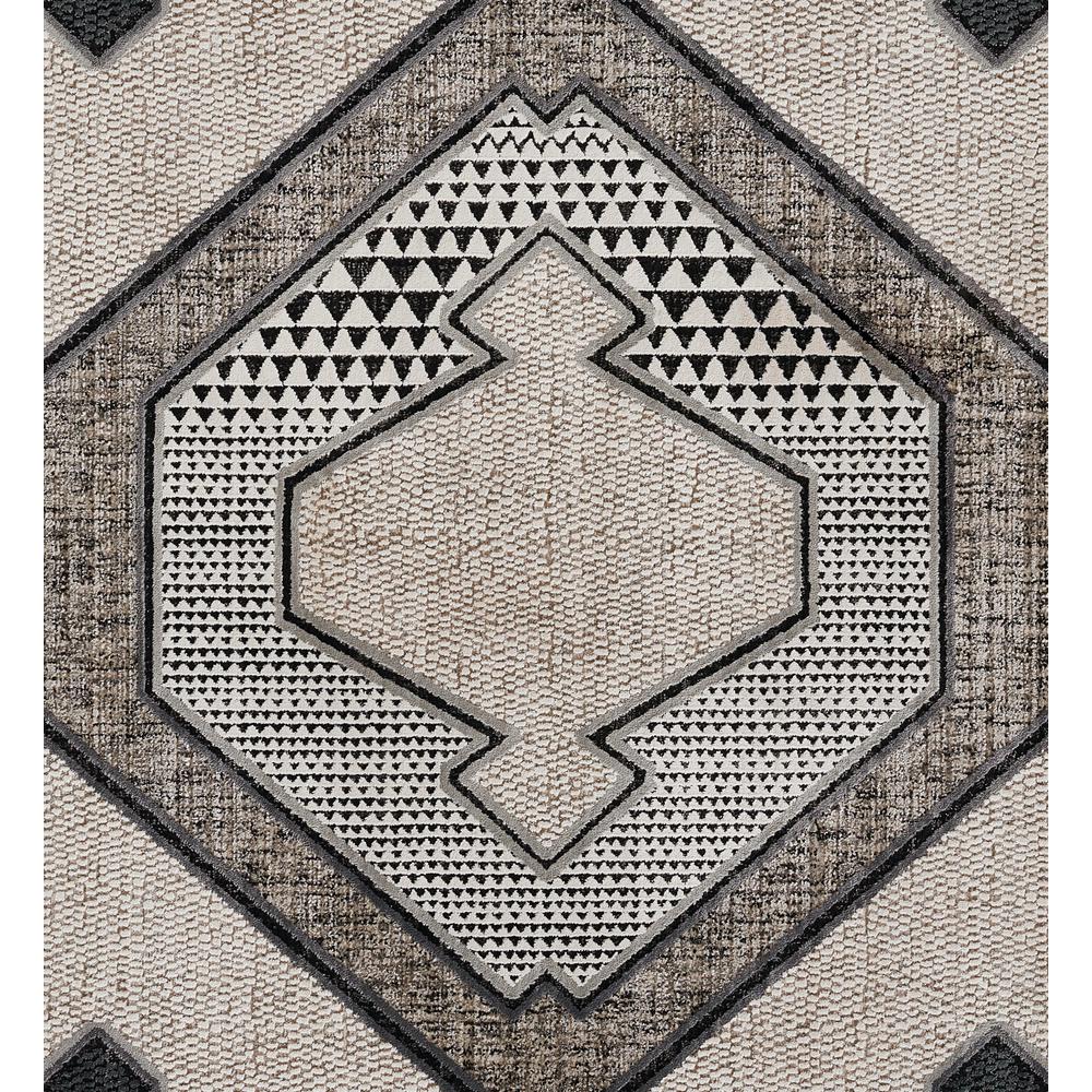 Contemporary Rectangle Area Rug, Ivory, 2' X 3'. Picture 7