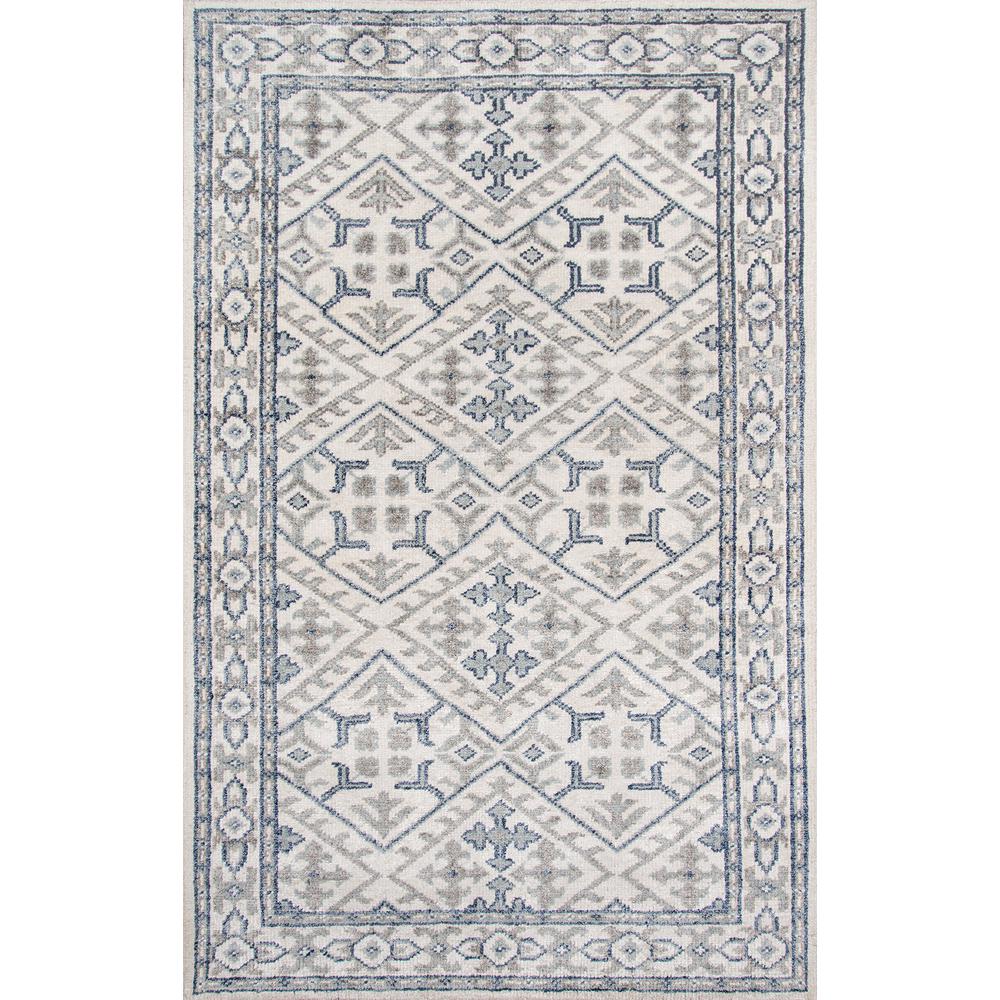 Contemporary Rectangle Area Rug, Ivory, 2' X 3'. Picture 1