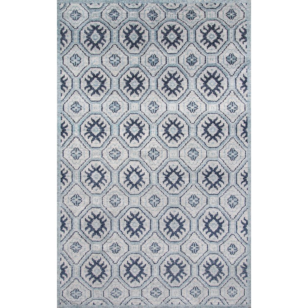 Contemporary Rectangle Area Rug, Blue, 2' X 3'. Picture 1