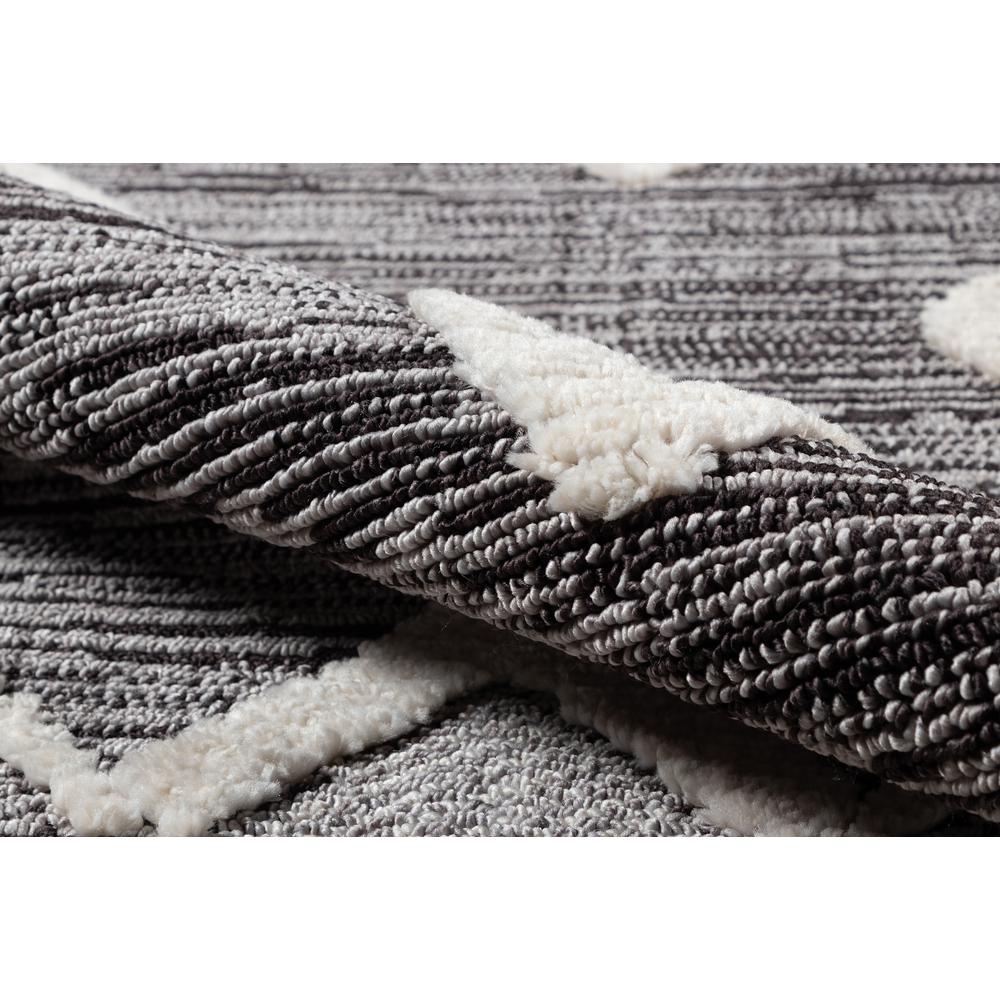 Contemporary Rectangle Area Rug, Charcoal, 2' X 3'. Picture 4