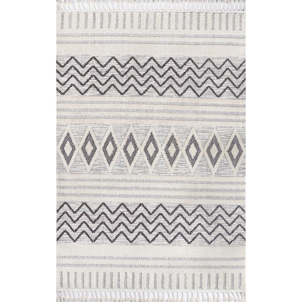 Contemporary Rectangle Area Rug, Grey, 2' X 3'. Picture 1