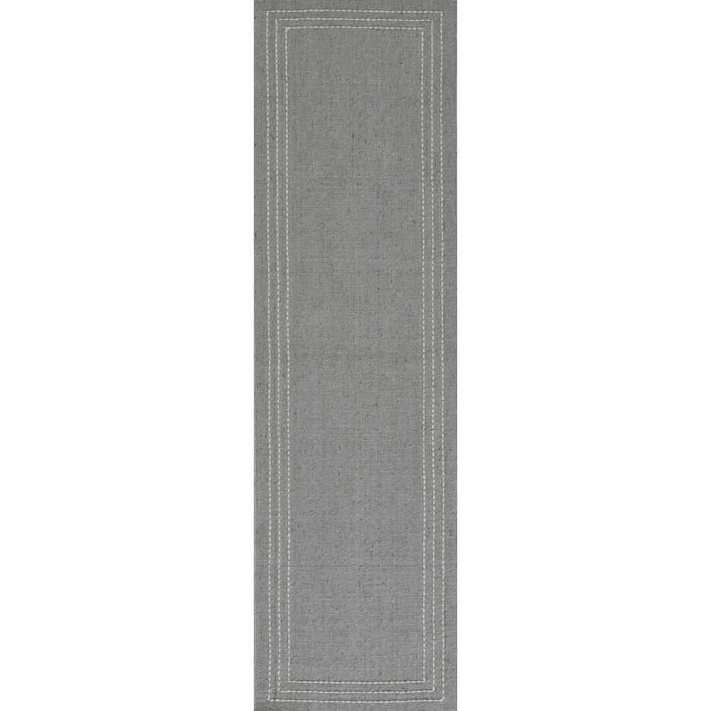 Contemporary Runner Area Rug, Light Blue, 2'3" X 8' Runner. Picture 5