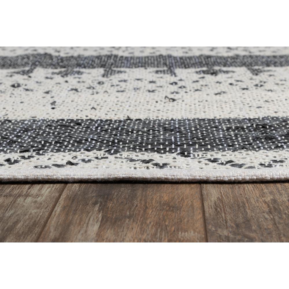Contemporary Rectangle Area Rug, Black, 2' X 3'. Picture 2