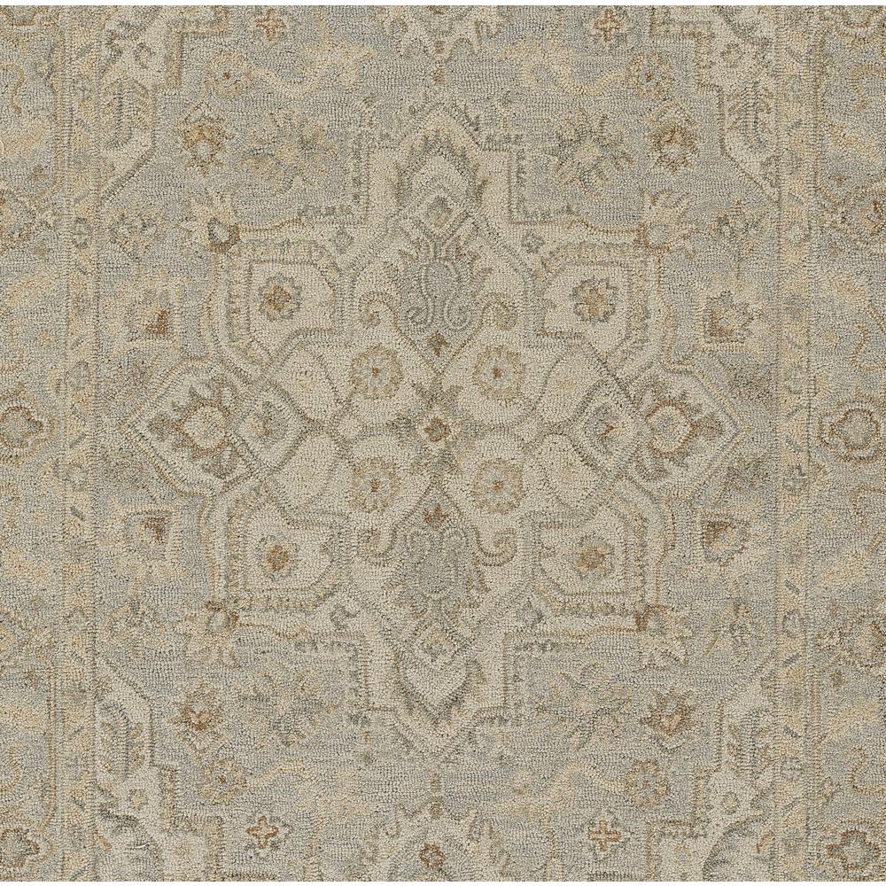 Traditional Rectangle Area Rug, Light Blue, 2' X 4'. Picture 6