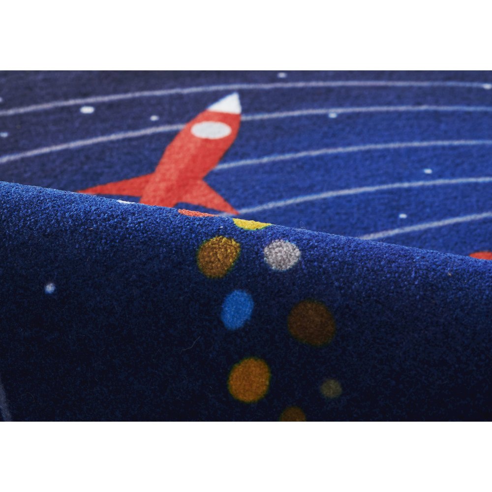 Playground Space Blue Kid Rug 4' X 4'4". Picture 4