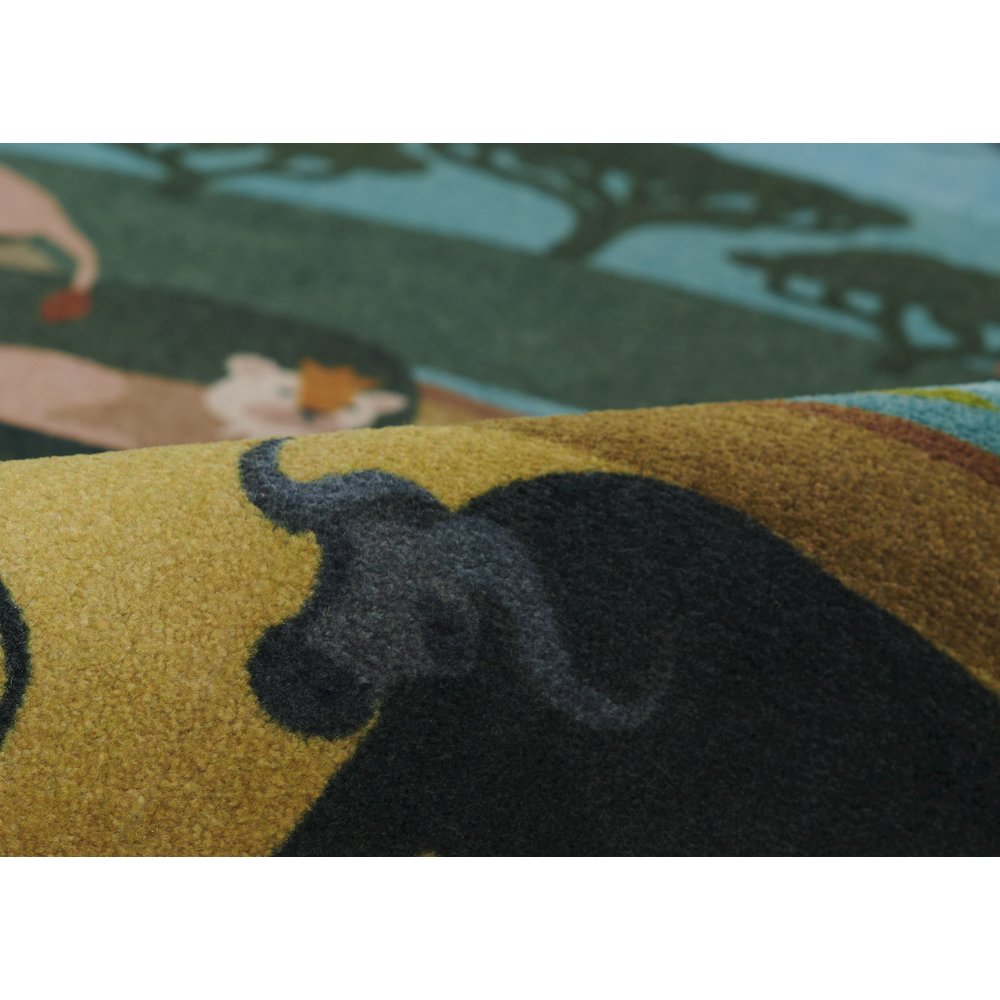 Playground Safari Multi Kid Rug 4' X 4'4". Picture 4