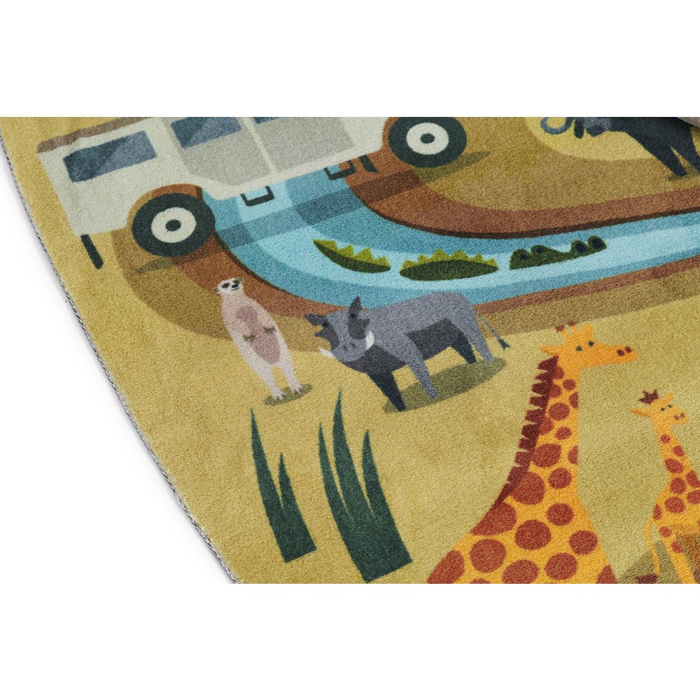 Playground Safari Multi Kid Rug 4' X 4'4". Picture 7