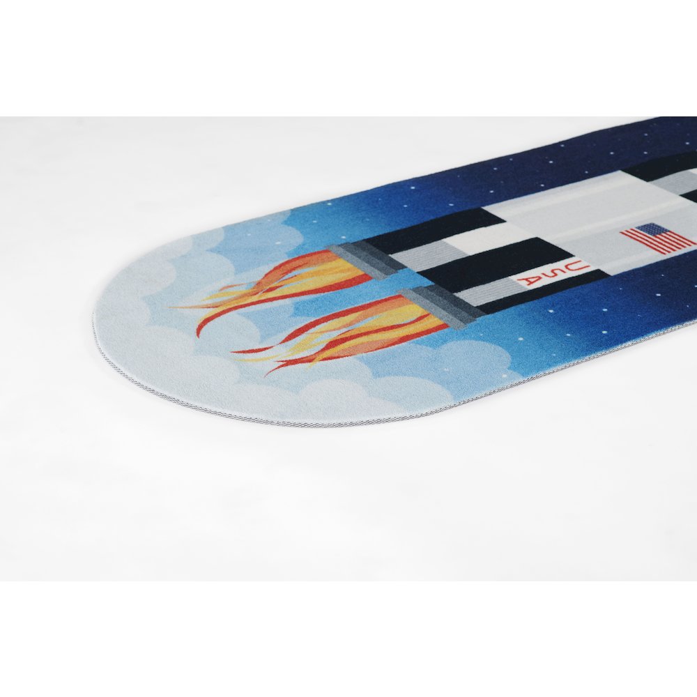 Playground Rocket Blue Kid Rug 2'4" X 7'7". Picture 2