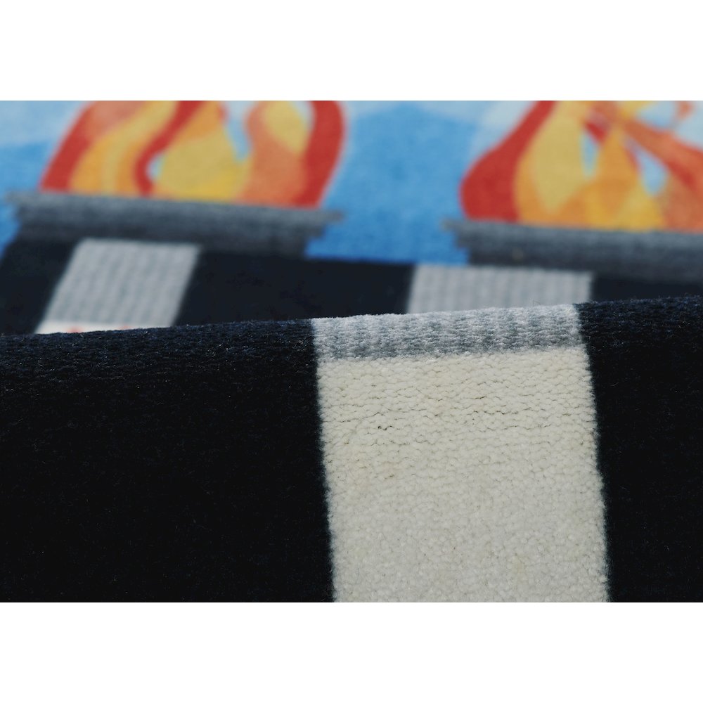 Playground Rocket Blue Kid Rug 2'4" X 7'7". Picture 4