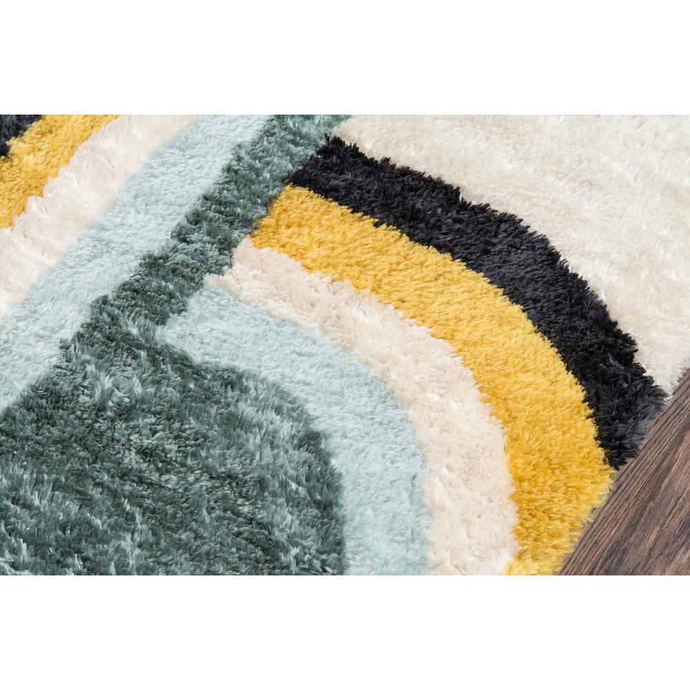 Modern Rectangle Area Rug, Blue, 2' X 3'. Picture 3