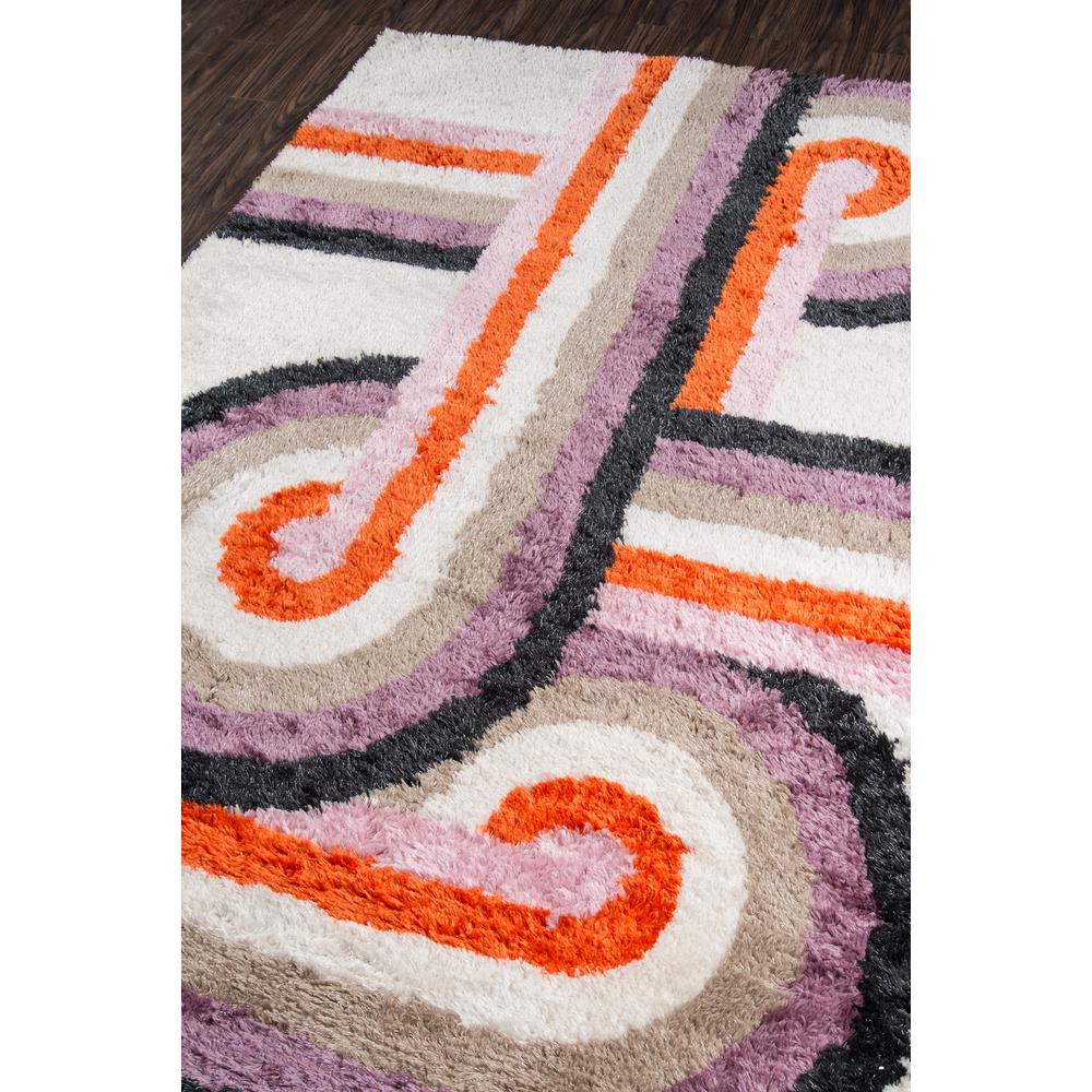 Modern Rectangle Area Rug, Lavender, 2' X 3'. Picture 2