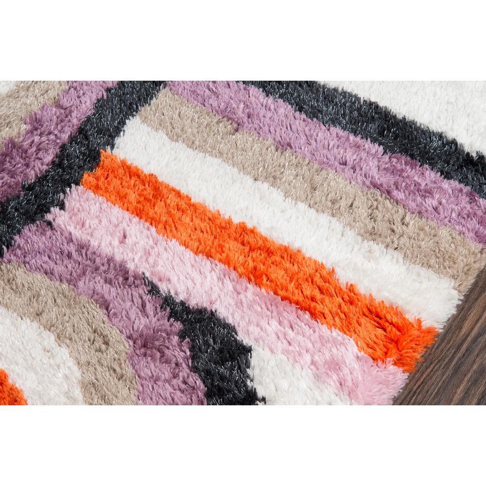Modern Rectangle Area Rug, Lavender, 2' X 3'. Picture 3