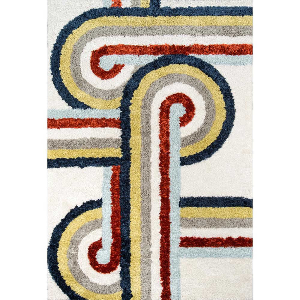 Modern Rectangle Area Rug, Multi, 2' X 3'. Picture 1