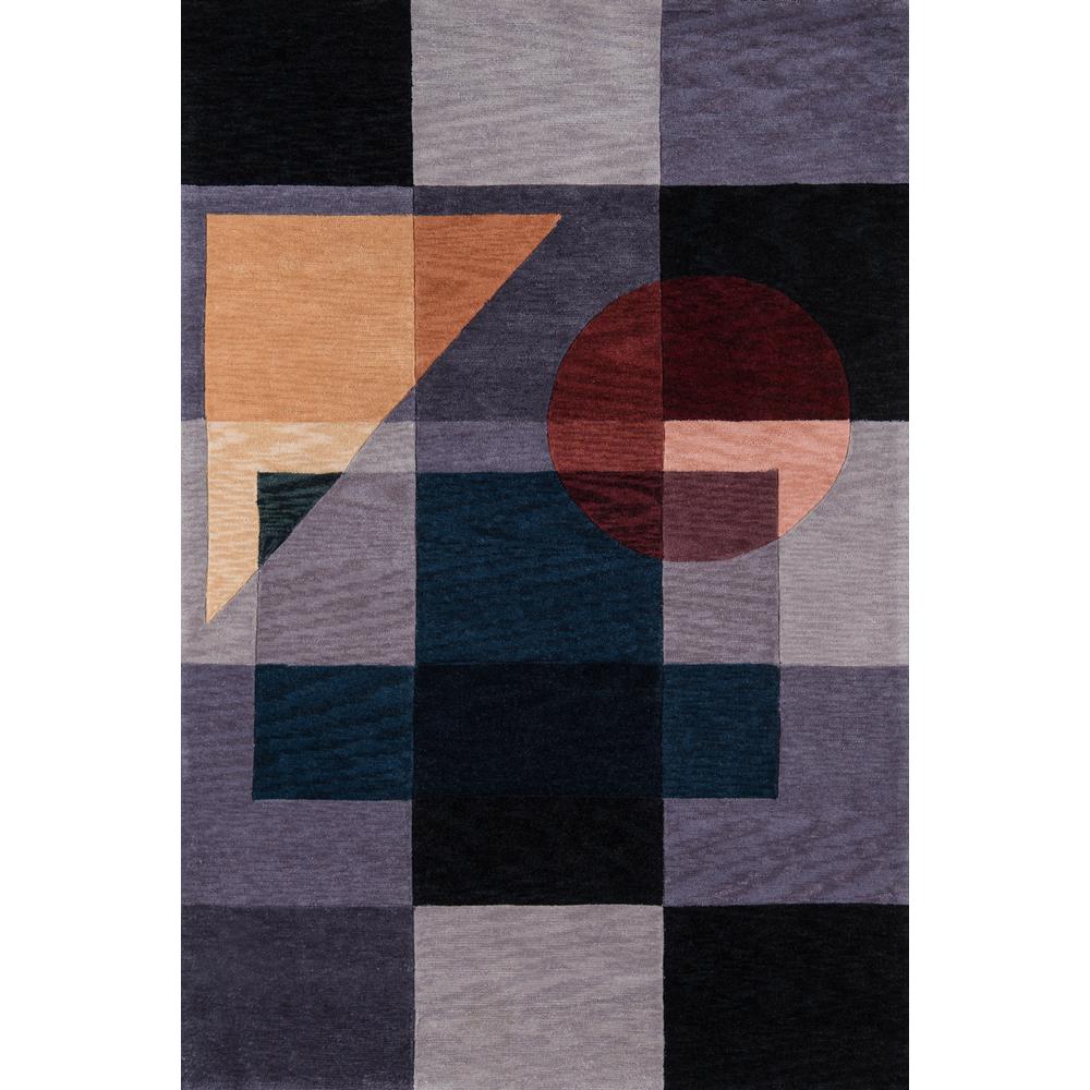 Contemporary Rectangle Area Rug, Blue, 5' X 7'6". Picture 1