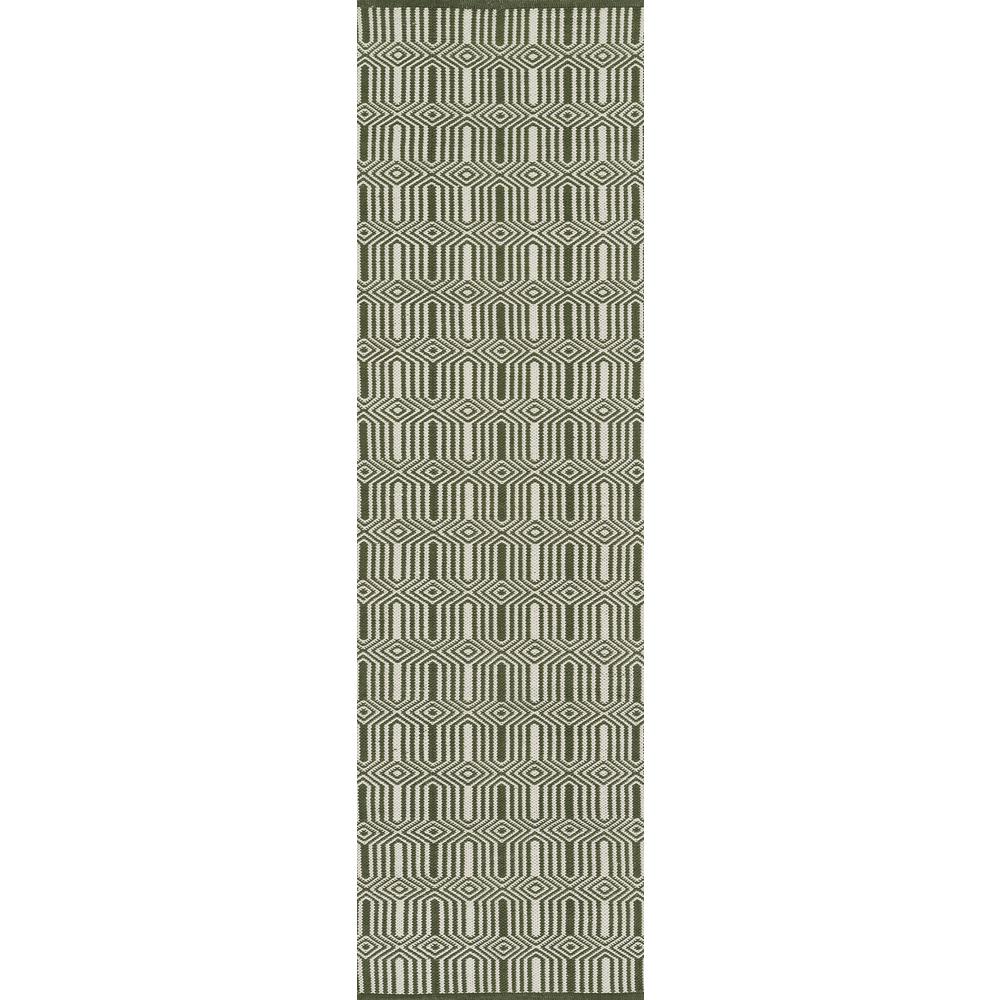 Contemporary Rectangle Area Rug, Green, 2' X 3'. Picture 5