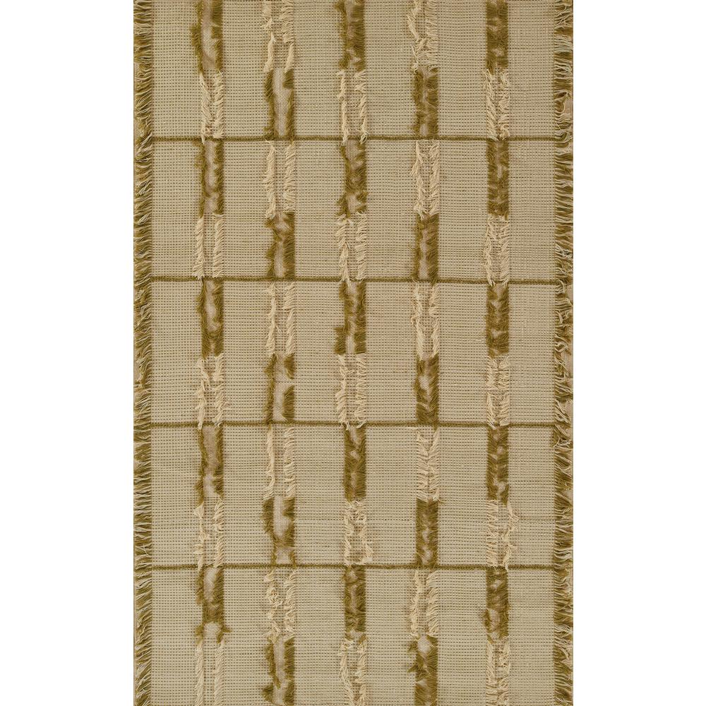 Contemporary Rectangle Area Rug, Green, 2' X 3'. Picture 1