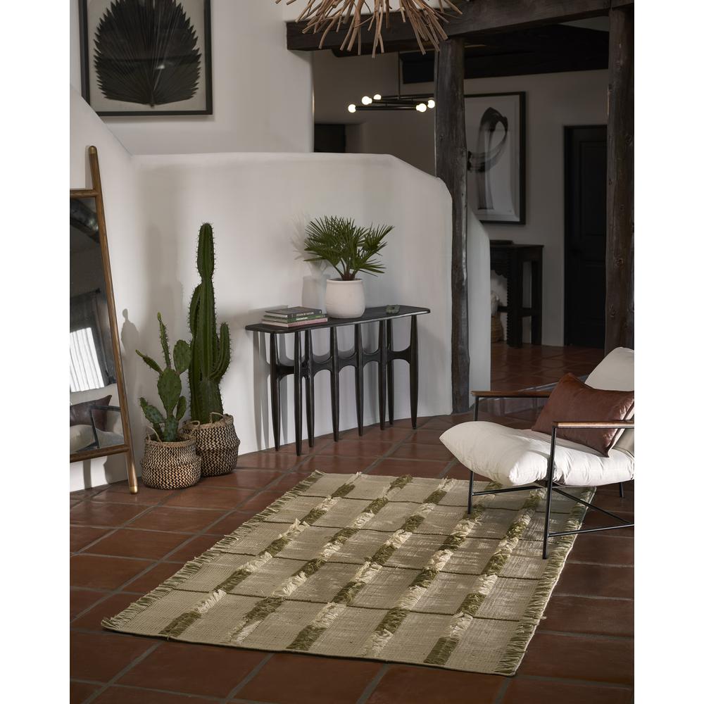 Contemporary Rectangle Area Rug, Green, 2' X 3'. Picture 11