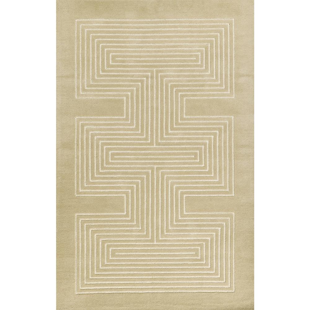 Contemporary Rectangle Area Rug, Beige, 2' X 3'. Picture 1