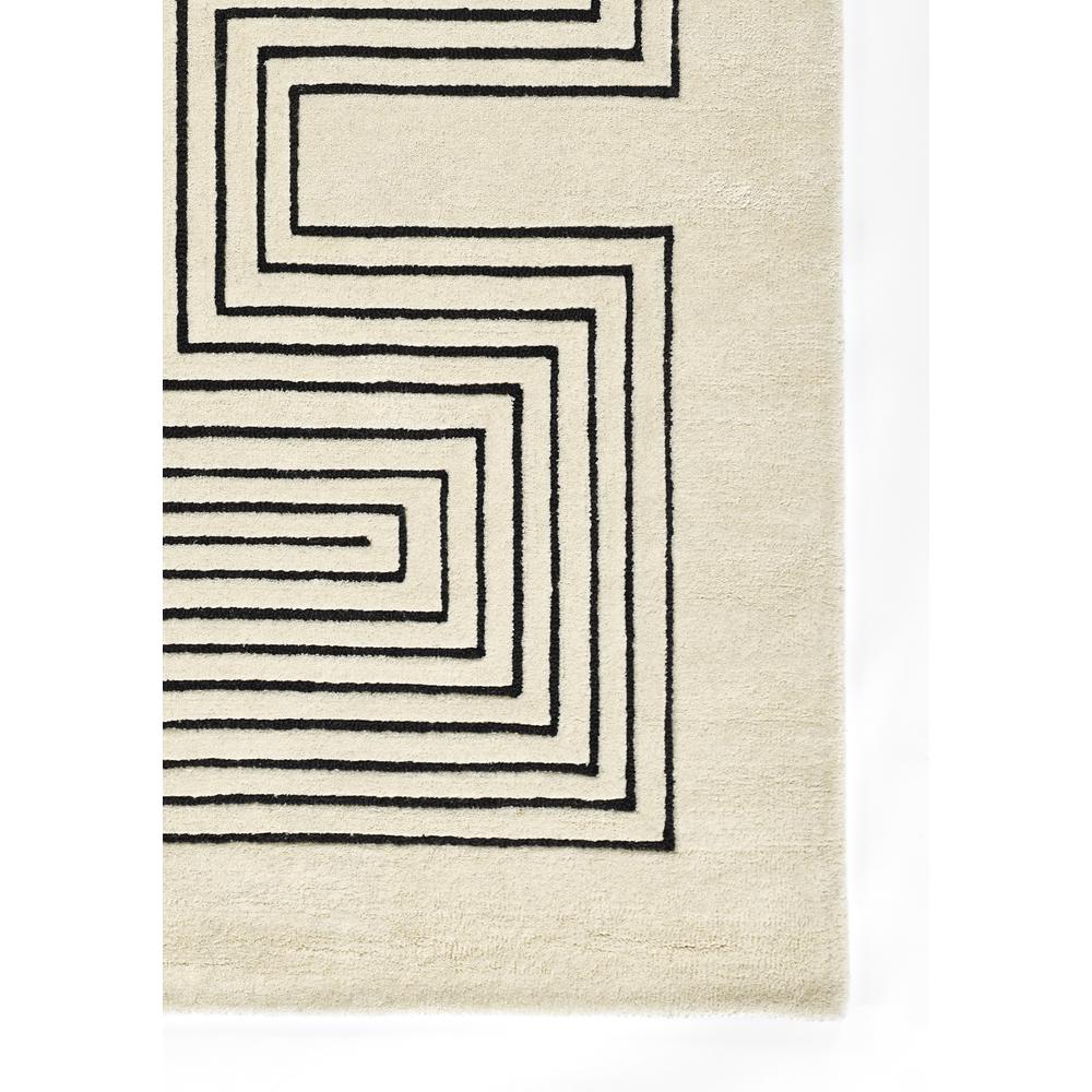 Contemporary Rectangle Area Rug, White, 2' X 3'. Picture 2