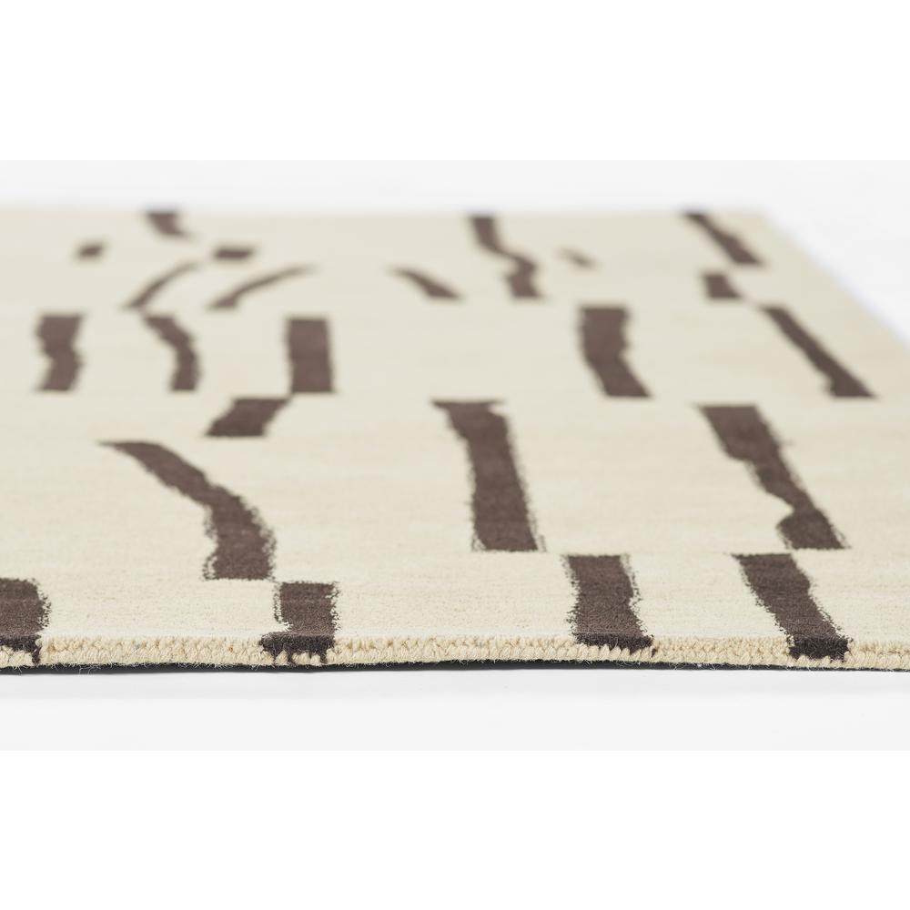 Contemporary Rectangle Area Rug, Ivory, 2' X 3'. Picture 3