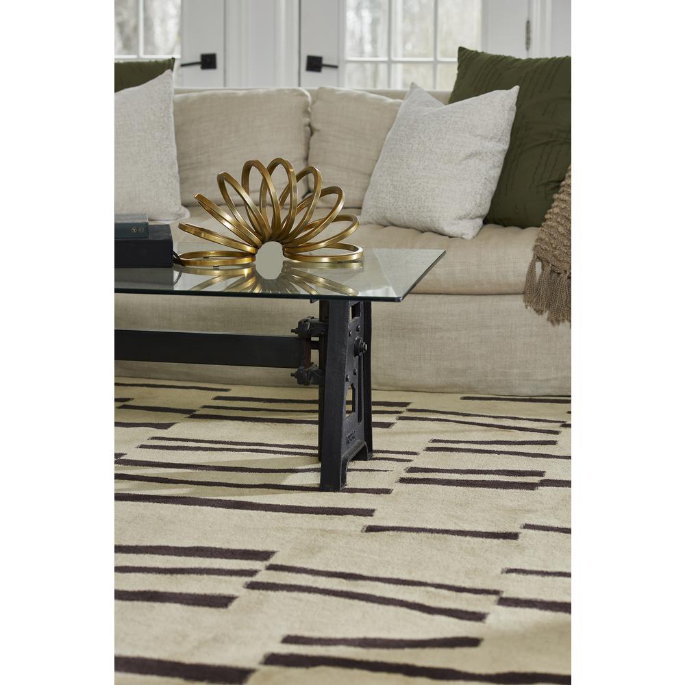 Contemporary Rectangle Area Rug, Ivory, 2' X 3'. Picture 9